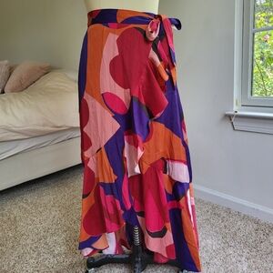 Maeve Colorful Abstract Maxi Skirt